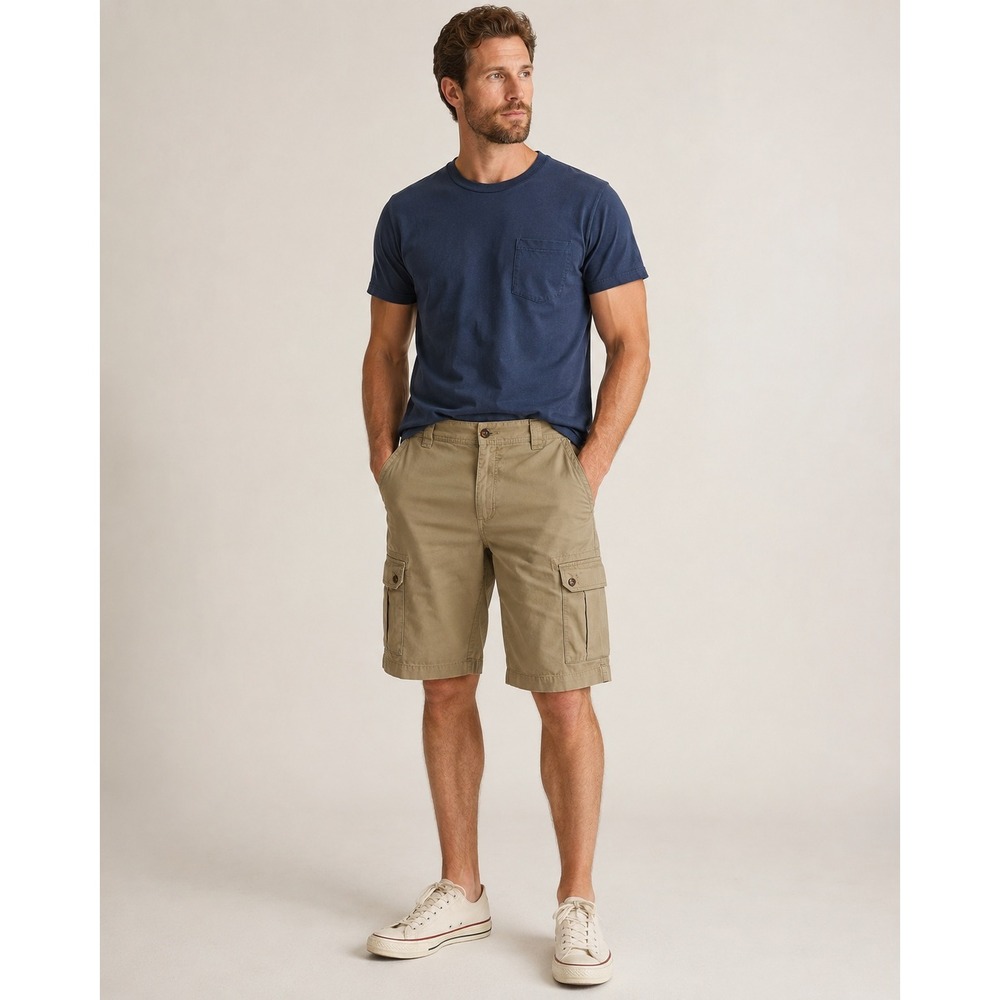 Woolrich Mens Khaki Cotton Cargo Shorts Size‎ 34 Tan 3059 Outdoor Casual